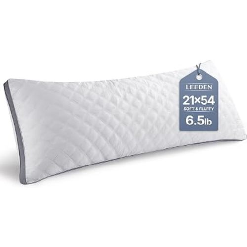 Leeden Body Pillow Insert 20 x 54 for Side Sleepers White Support