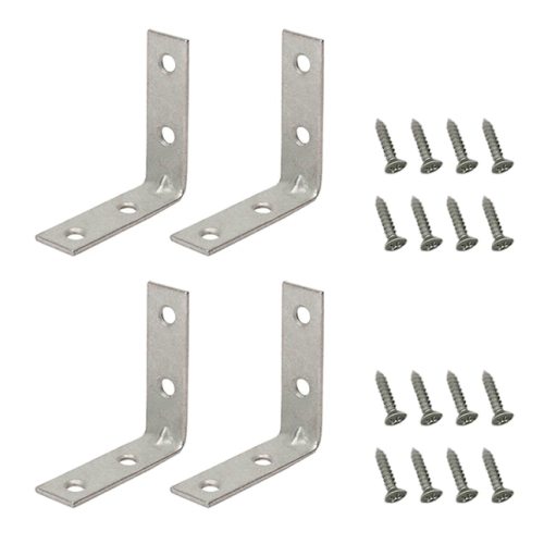 RELIABILT 3-in x 0.75-in x 3-in Galvanized Steel Corner Brace (4-Pack) in the Angles, Brackets & Braces department at Lowes.com