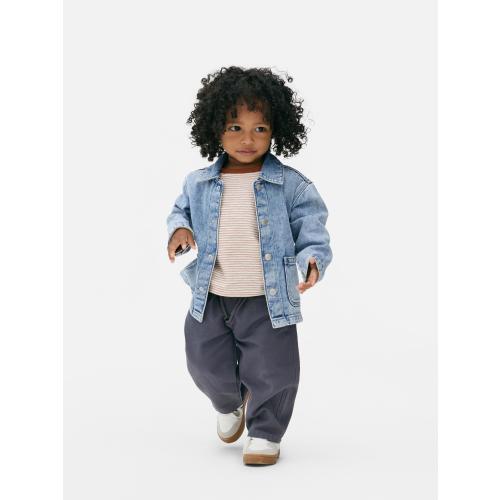 0-36mths | T-Shirt, Pants and Denim Shacket Set
