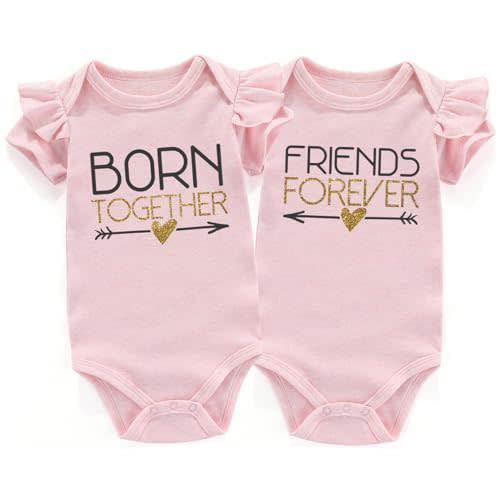 Acwssit Born Friends Newborn Twins Outfits Boy And Girl Baby Items outfits matching