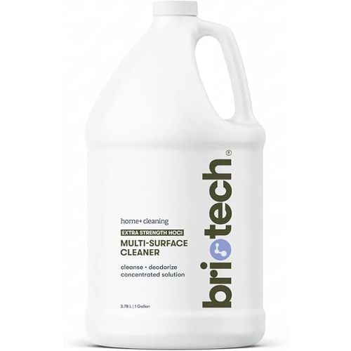 BRIOTECH Extra Strength HOCl Cleaner, 500 PPM Hypochlorous Acid Concentrate, ULV Foggers & Humidifiers, Professional Deodorizer for Dental, Offices, Schools, Homes, Peroxide Free, 1 Gallon