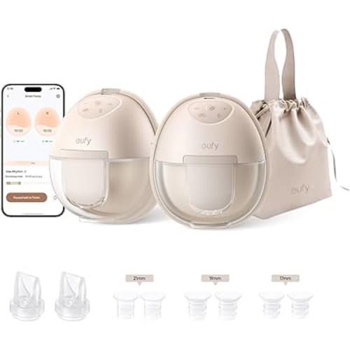 eufy Security Wearable S1 (T8D02), Electric Hands-Free Breast Pump, Hospital-Grade Suction, Leak-Proof and Ultra-Quiet, Upgraded