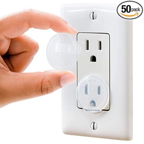 Clear Outlet Covers (50 Pack) Value Pack – Baby Safety Outlet Plug Covers – Durable & Steady – Child Proof Your Outlets Easily