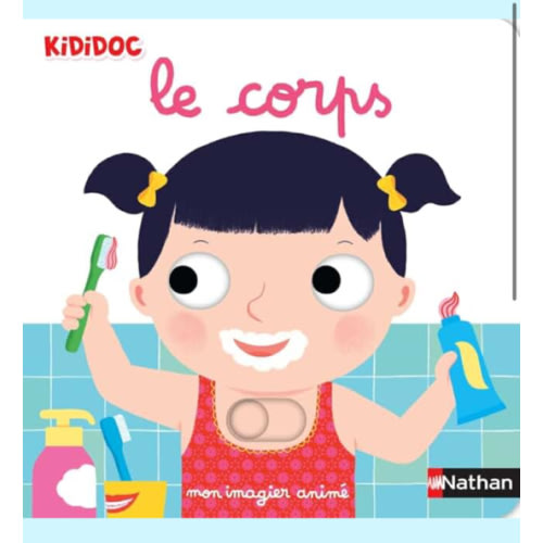 Kididoc mon imagier animé - Le corps | Clotilde French Bookstore