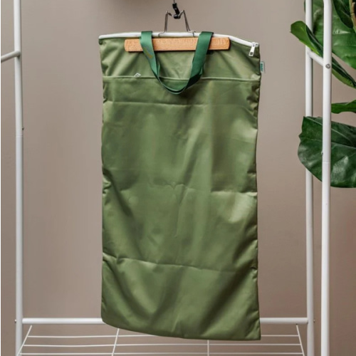 Large Zipper Hanging Wet Bag, Laundry Bag with Handles, Fern
