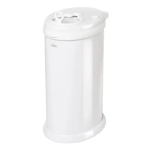 Ubbi Steel Odor Locking, No Special Bag Required Money Saving, Awards-Winning, Modern Design, Registry Must-Have Diaper Pail, White