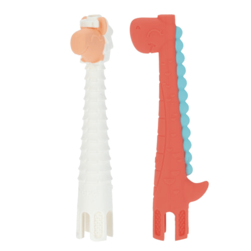 Sensory Tube Teethers (2 Pack) | White & Red