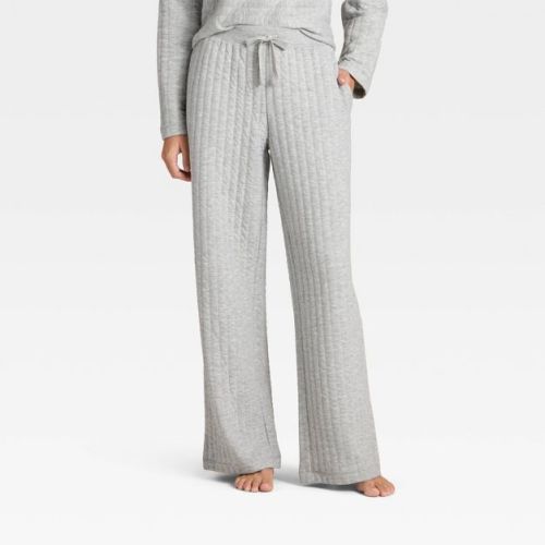 Women's Quilted Wide Leg Lounge Pants - Auden™