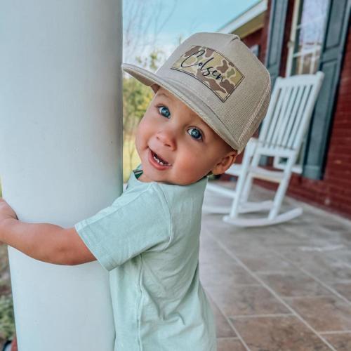 Personalized Snapback Hat | Infant and Youth, Camo- Style BR - CAMO