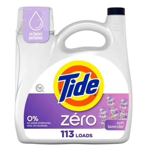Tide Zero Soft Lavender HE Deep Cleaning Concentrated Liquid Laundry Detergent 113 Loads - 149 fl oz