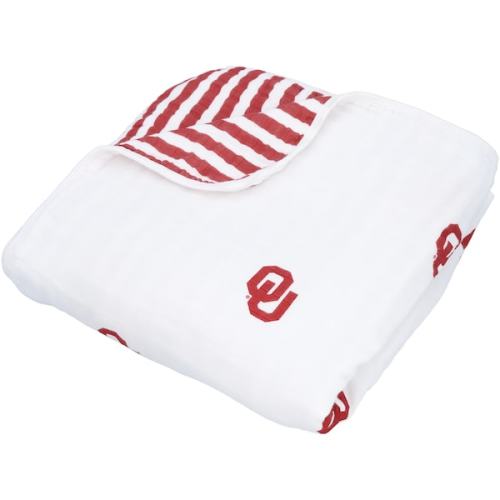 Oklahoma Sooners Three Little Anchors Infant 47" x 47" Muslin 4-Layer Blanket