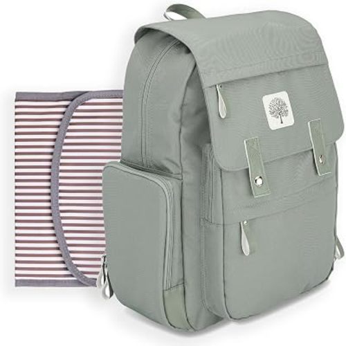 Parker Baby Co. 8-Year Original Birch Diaper Backpack - Sage