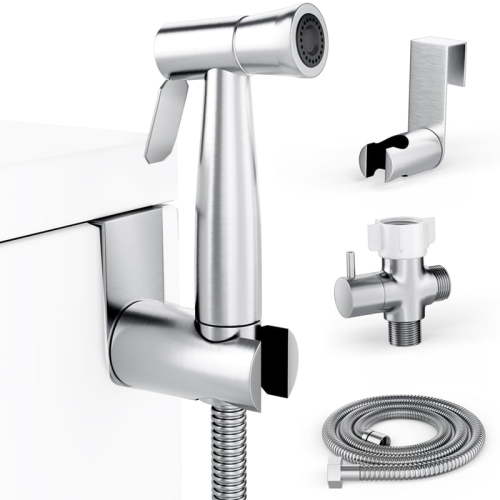 HOT Bidet Sprayer for Toilet, Handheld Kit, Cloth Diaper Set - Easy to Install Stainless Steel