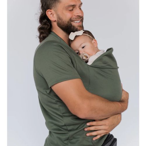 Lalabu Dad Shirt | Original Babywearing T-Shirt with Kangaroo Pouch | Baby Wrap Carrier for Newborns & Infants | Baby Wrap Carrier for Newborns | Essential for new Dads