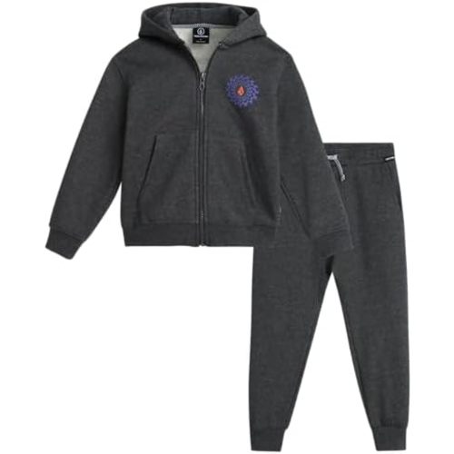 Volcom Baby Boys 2-Piece Fleece Tracksuit - Full-Zip Hoodie & Joggers