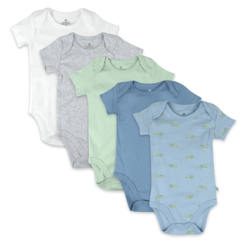 5-Pack Organic Cotton Short Sleeve Bodysuits | 3-6 months