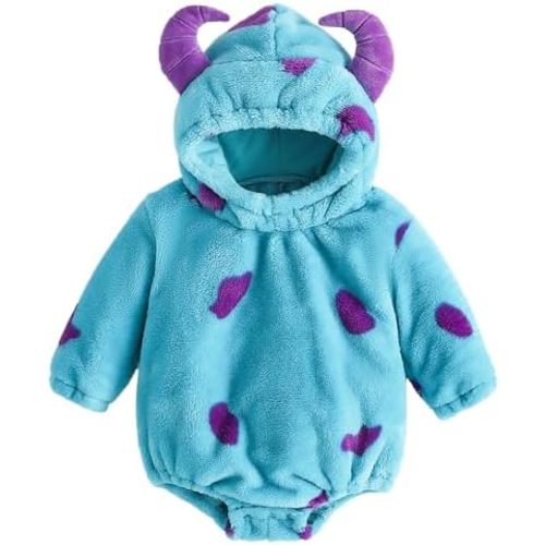 Baby Halloween Costume Boy Girl Animal Monster Hooded Romper Toddler Warm Costumes
