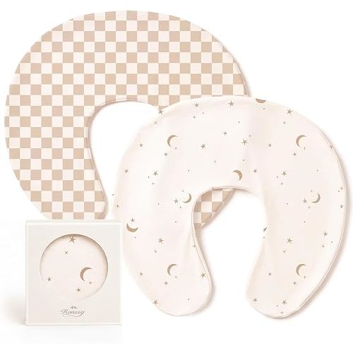 Konssy 2 Pack Nursing Pillow Covers, Soft Stretchy Cover for Breastfeeding