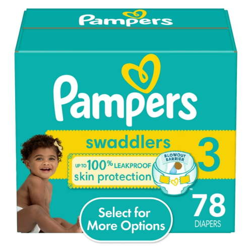 Pampers Swaddlers Diapers, Size 3, 78 Count (Select for More Options)