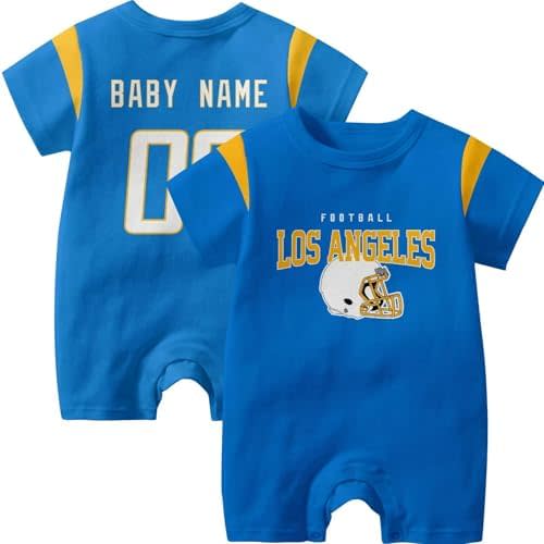 KREDE Baby Clothes Unisex Baby Rompers Bodysuit Custom Name Number for Boys