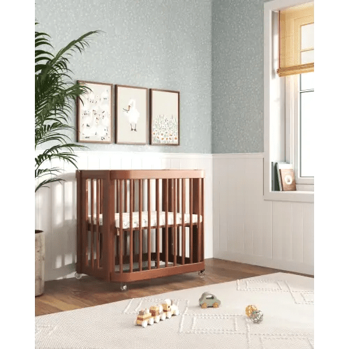 Nestig Wave Crib (Mini + Full + Toddler) - Walnut