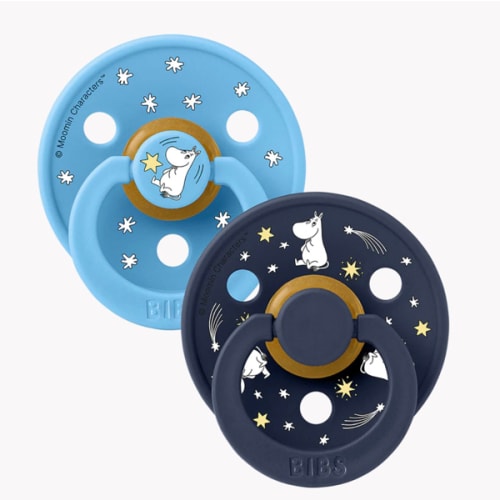 BIBS x Moomin Colour Pacifiers 2 pack Good Night - Breeze mix – Bibsworld store US