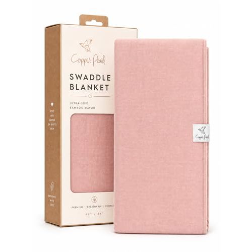 Copper Pearl Swaddle Blankets for Newborns | Soft Stretchy Receiving Blankets for Boys and Girls | Large 46 x 46 Inch Baby Blankets | Lightweight and Breathable Swaddles | Darling