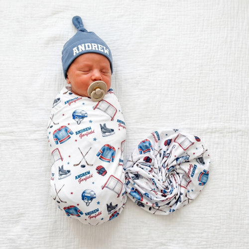Personalized Swaddle in Ice Hockey