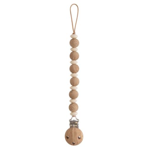 Silicone Pacifier Clip | Luna Faux Wood One Size