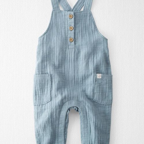 Blue Baby Organic Cotton Gauze Overalls | Carter’s Oshkosh Canada