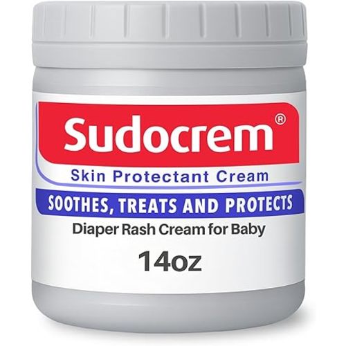 Sudocrem Diaper Rash Cream for Baby's Skin, Triple Action Diaper Rash Paste that Soothes, Treats and Protects, 15.29% Zinc Oxide Cream - 14oz (400g)