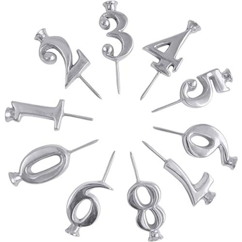 MARIPOSA Birthday Number Candle Holder Set | Silver