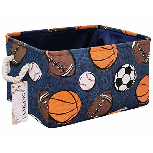 FANKANG Rectangular Laundry Basket Nursery Storage Fabric Storage Bin Storage Hamper,Gift Baskets(Navl-ball game)