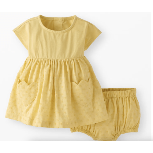 Baby Tulip Pocket Dress & Bloomers Set
