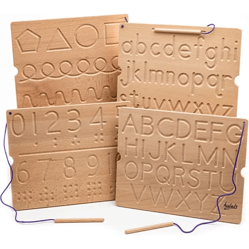 Learn to Write - Number & Letter Tracing Boards for Kids Ages 3-5 - Wooden Alphabet Learning Montessori 3 Year Old Toddler Writing Tools Beginners - Homeschool Preschool Classroom Must Haves