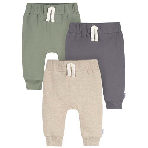 Gerber Baby and Toddler Neutral Joggers, 3-Pack, Sizes 0/3 Months - 5T