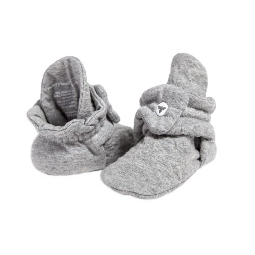 Quilted Bee Grey Organic Baby Booties | Burt's Bees Baby®