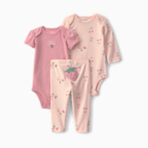 Carter's 3-Piece Bodysuit & Pant Gift Set - Pink Strawberry, 3M
