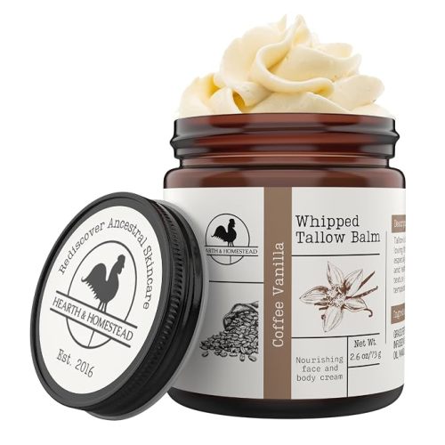 Hearth & Homestead Whipped Beef Tallow for Skin & Face, Butter Almond 1.3oz