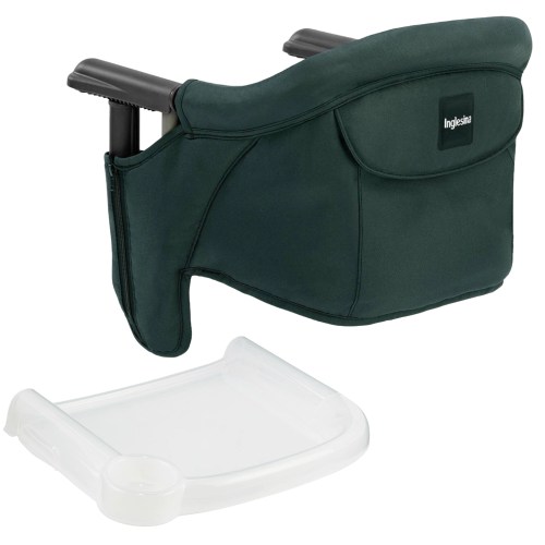Inglesina Dark Green Fast Table Chair + Dining Tray Bundle