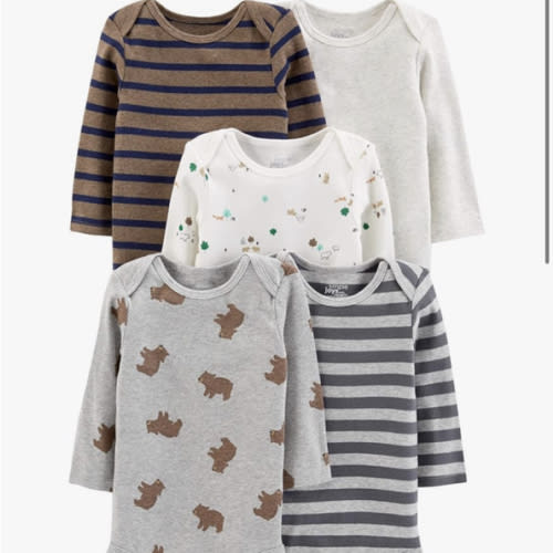 Simple Joys by Carter's Baby-Boys Long-Sleeve Bodysuit Pack of 5Bodysuit