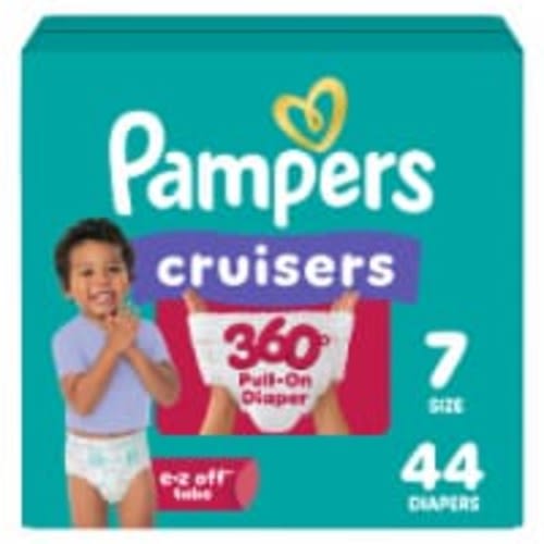 Pampers Cruisers 360 Pull-On Diapers Size 7 (41+ lbs), 44 count