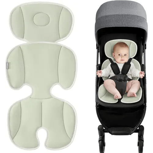 Baby Stroller Cooling Pad Universal Soft Cooler Pad Breathable Adjustable Car Seat Liner Detachable 2-Piece Cooling Cushion Fits Strollers, Car Seat, High Chair, Bassinet, Swing