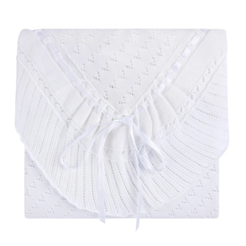 Pointelle Knit Ruffle Blanket | Posh Tots Children's Boutique