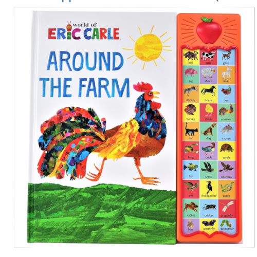 World of Eric Carle, Around the Farm 30-Button Animal Sound Book - Great for First Words - PI Kids