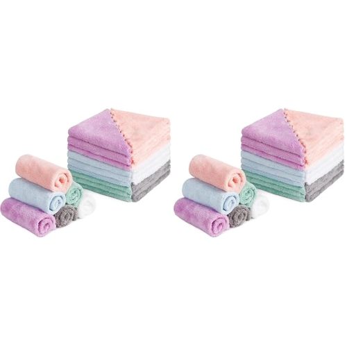 HOMEXCEL Premium Makeup Remover Cloth 24 Pack Reusable Soft Cleansing Cloth