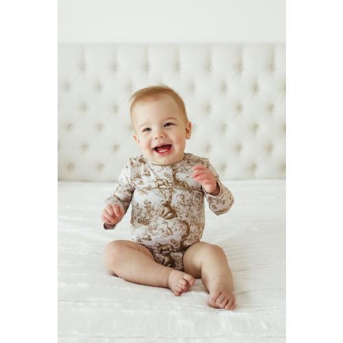 Woodland Toile - Unisex Bamboo Long Sleeve Bodysuit