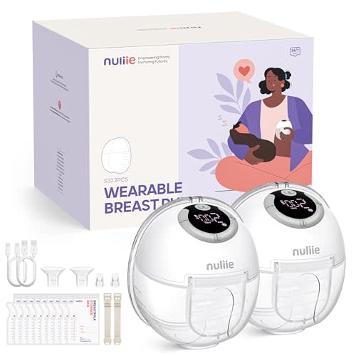 Nuliie Hands-Free Breast Pump (Ghostwhite, 2 Packs)