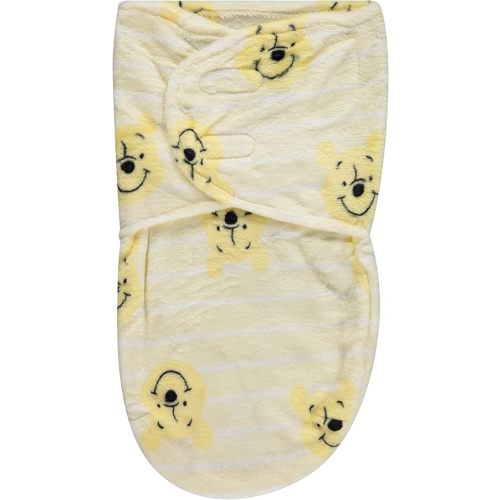 Disney Winnie The Pooh Stripe Stripe Single Ply Baby Swaddle Sack, Easy Wrap Newborn Infant Swaddling Blanket, Soft Comfort Swaddler, Sleep/Hospital Swaddles for Newborns