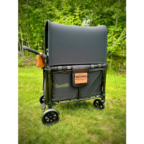 UPF50+ Solid Black Made-to-Order Full Canopy - Wonderfold, Rainbow Baby, Joymor, and Larktale Wagons